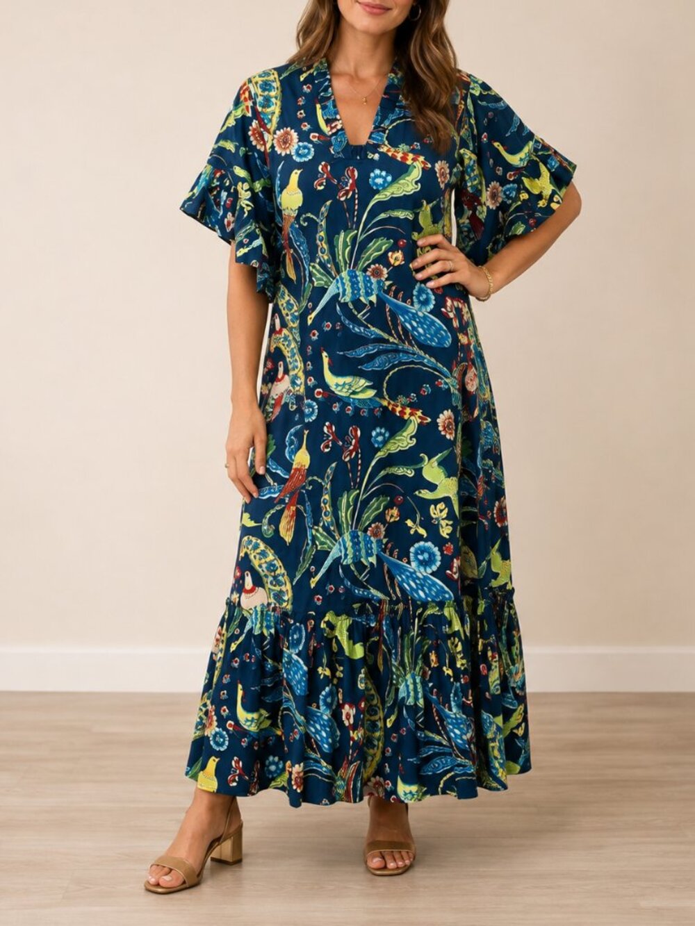 Fitzroy & Willa – Soleil Maxi Dress (Multicolor) Large